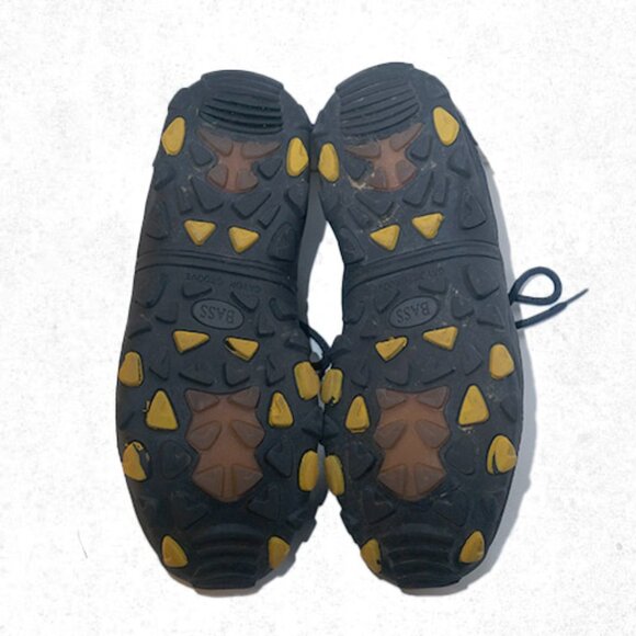 NEW Men’s BASS Blue Suede Hiking Shoes Gator Groove Size 10D Merrel salomon - Picture 5 of 6